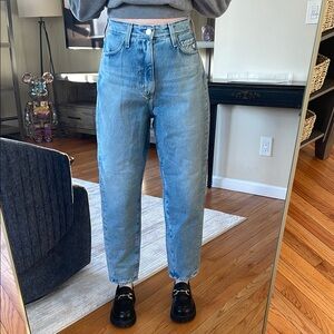 AG  Renn Extended high rise barrel leg jeans
